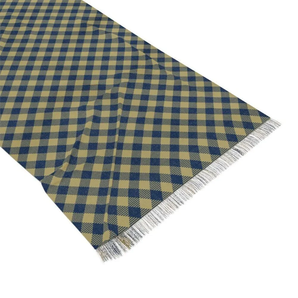 NWT Porter Anna- Navy & Gold Women's Scarf in Gingham